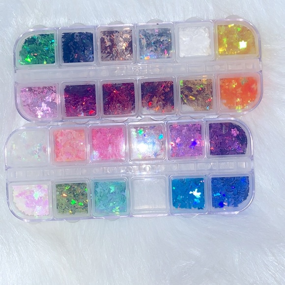 Warmfits 3D Holographic Butterfly Nail Glitter 24 Colors/Set Splarkly - Picture 8 of 8